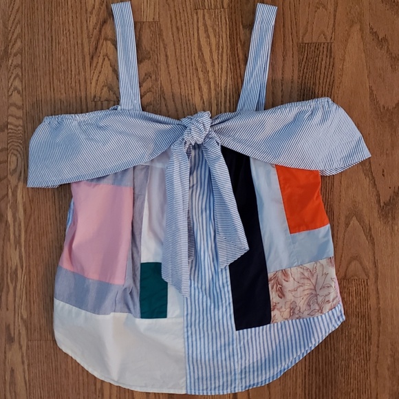 Anthro Maeve Open Medley patchwork tank EUC - Picture 3 of 6